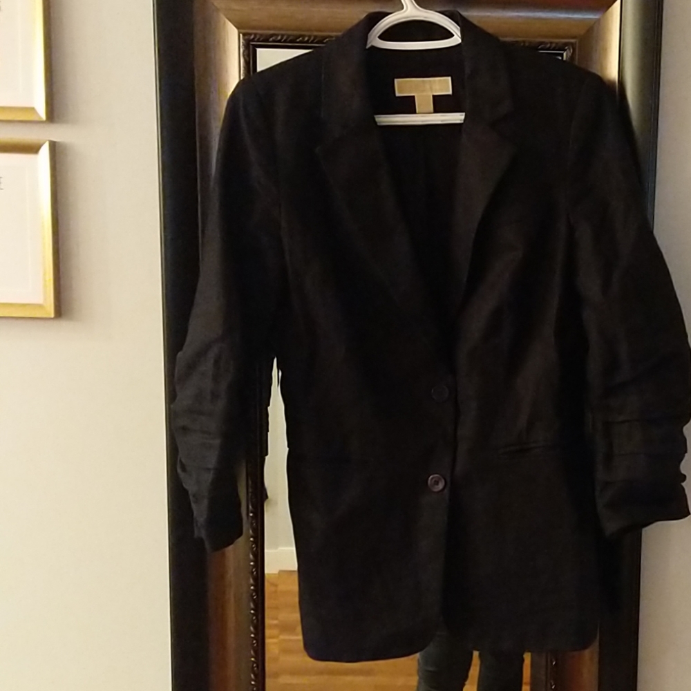 Navy Linen Michael Kors Blazer